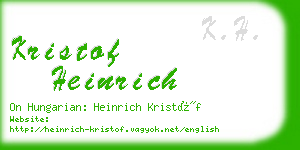 kristof heinrich business card